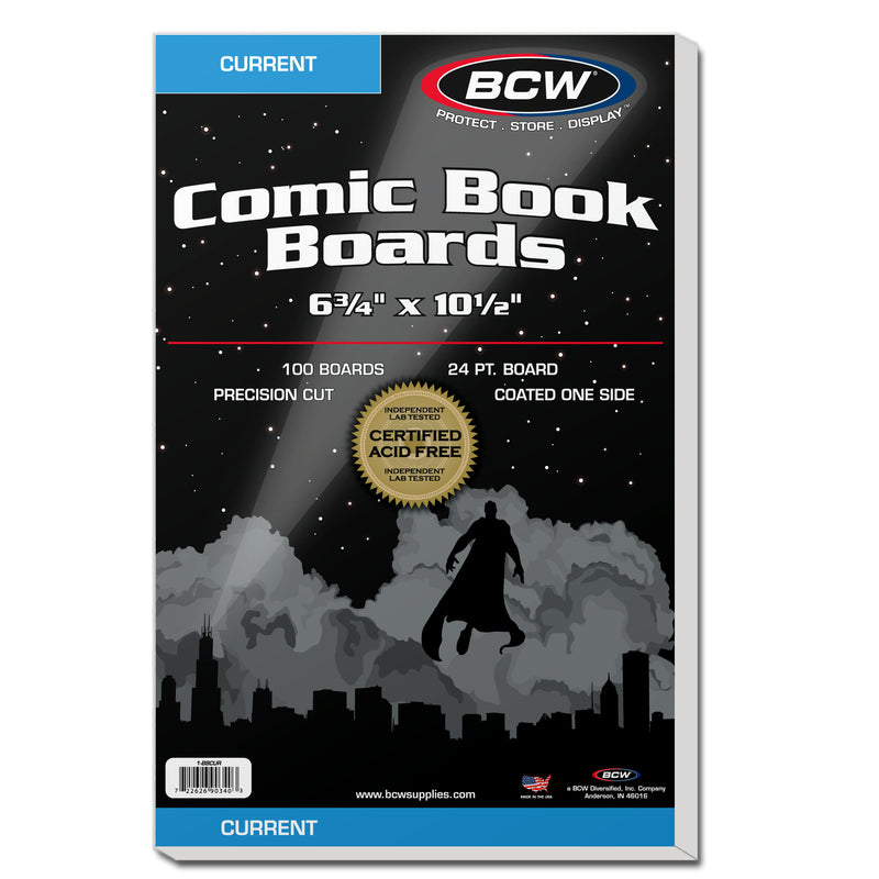 BCW Current Comic Book Backing Boards – 100 Count