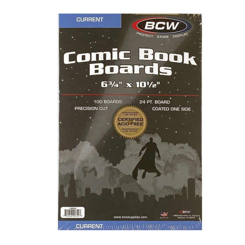 BCW Current Comic Book Backing Boards – 100 Count