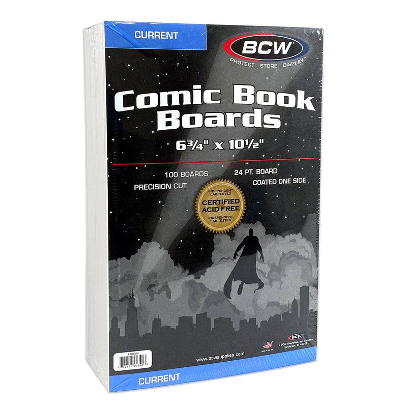 BCW Current Comic Book Backing Boards – 100 Count