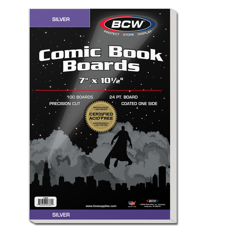 BCW Silver Comic Backing Boards – 200 Count