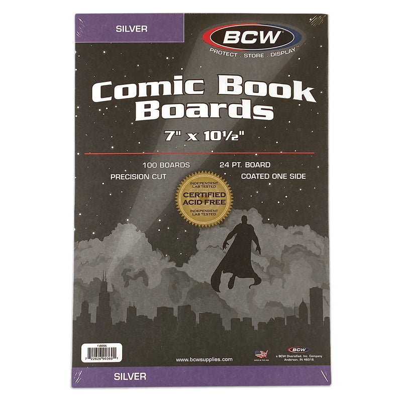 BCW Silver Comic Book Backing Boards – 100 Count