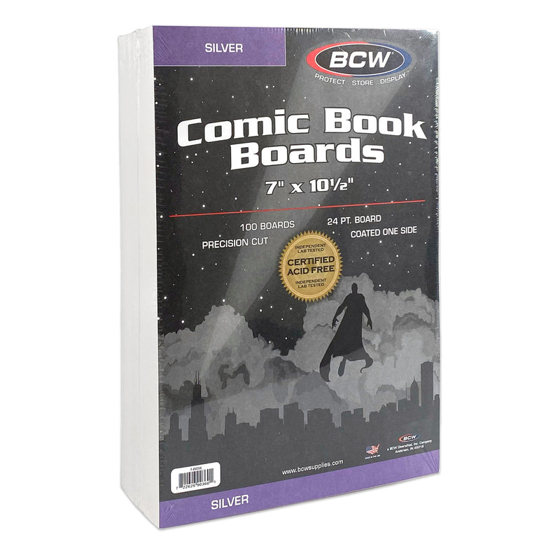 BCW Silver Comic Book Backing Boards – 100 Count