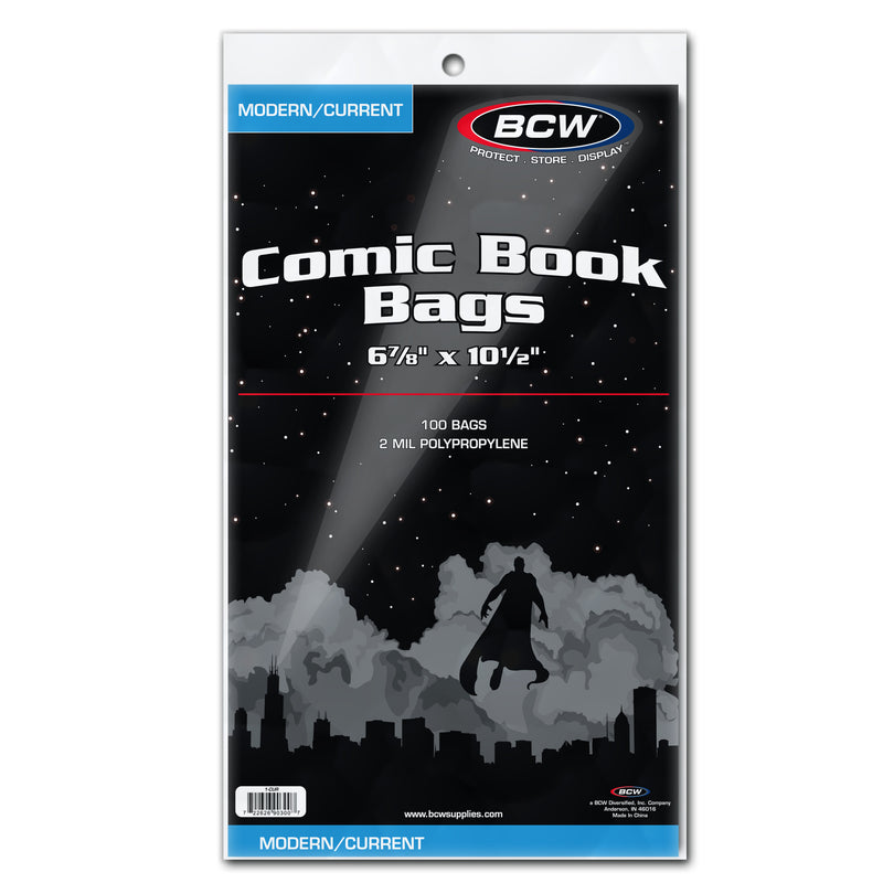 BCW Current/Modern Comic Book Bags – 100 Count