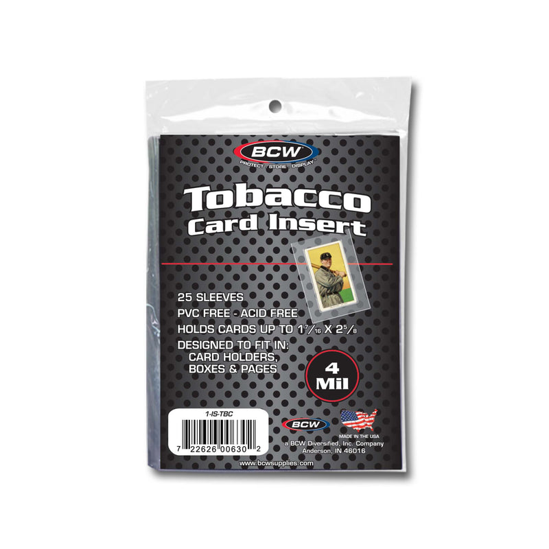 BCW LaserWeld Tobacco Card Insert Sleeves (25 Pack)