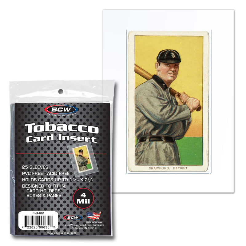 BCW LaserWeld Tobacco Card Insert Sleeves (25 Pack)
