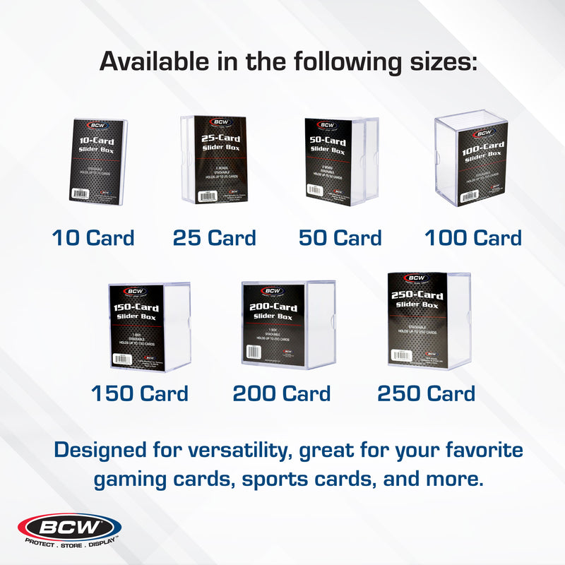 BCW 2-Piece Slider Box - 10 Card Trading Card Case