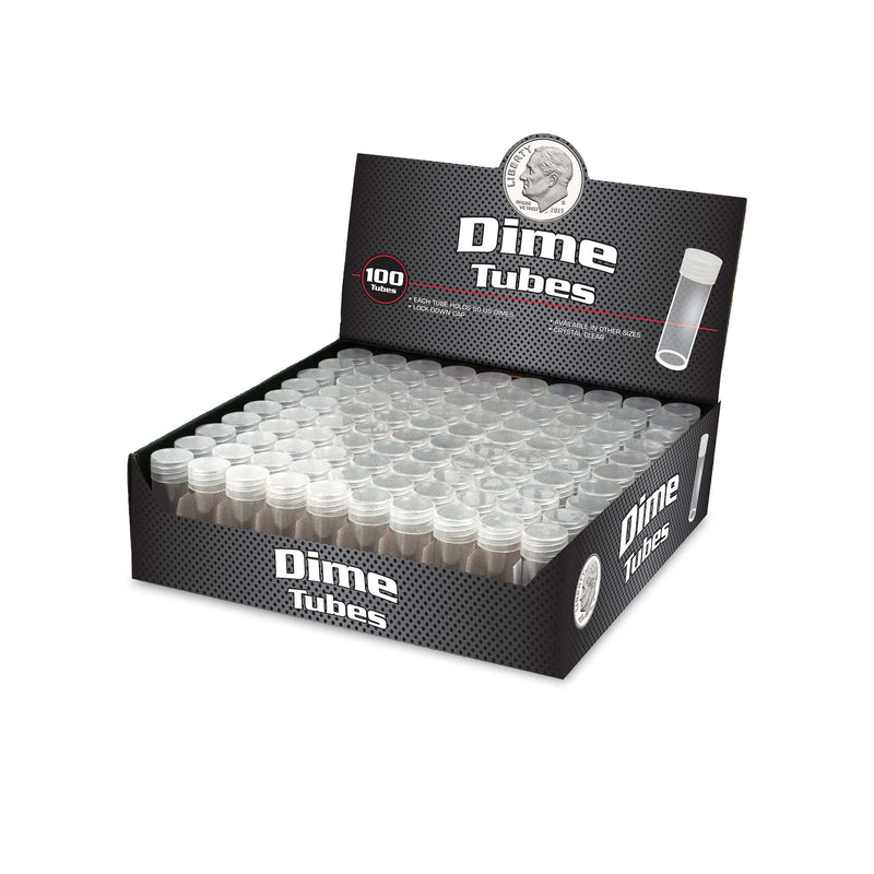 BCW Coin Tube – Dime – Holds 50 Dimes