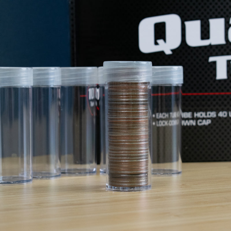 BCW Coin Tube – Quarter – Holds 40 Quarters