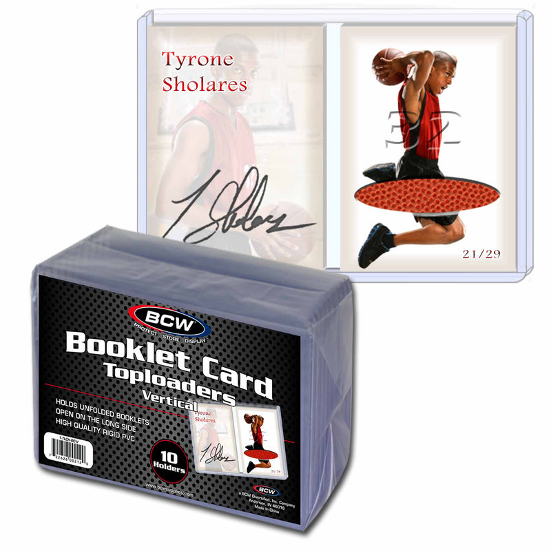 BCW Booklet Card (Vertical) Topload Holder (10 Pack)