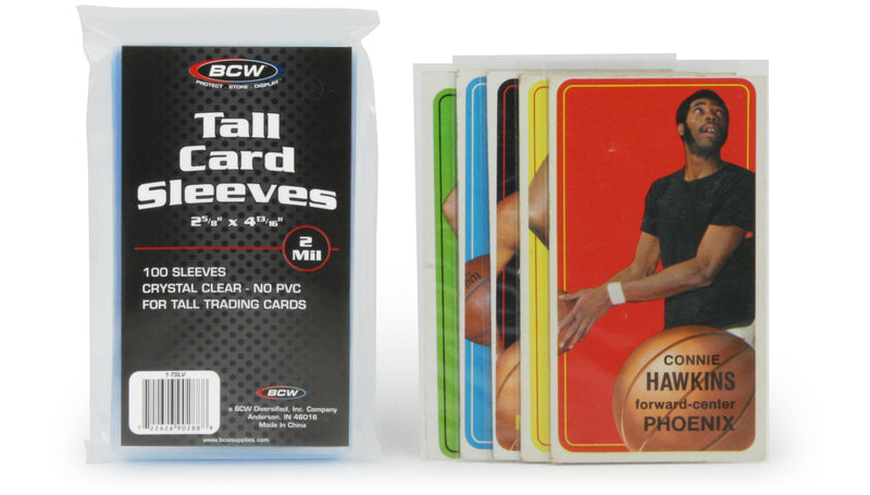 BCW Tall Trading Card Sleeves (100 Pack)