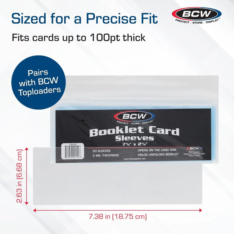 BCW Booklet Card Sleeves (50 Pack)