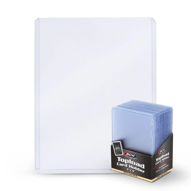BCW 3×4 Thick Toploader Card Holders – 197 pt (10 Pack)