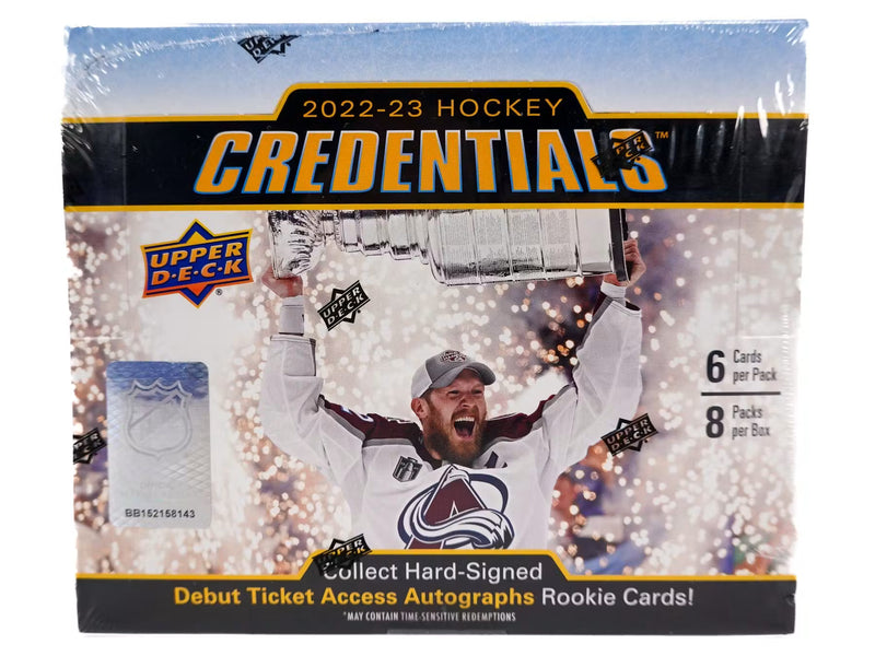 2022-23 Upper Deck Credentials Hockey Hobby Pack (6 Cards)