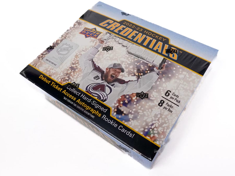 2022-23 Upper Deck Credentials Hockey Hobby Pack (6 Cards)