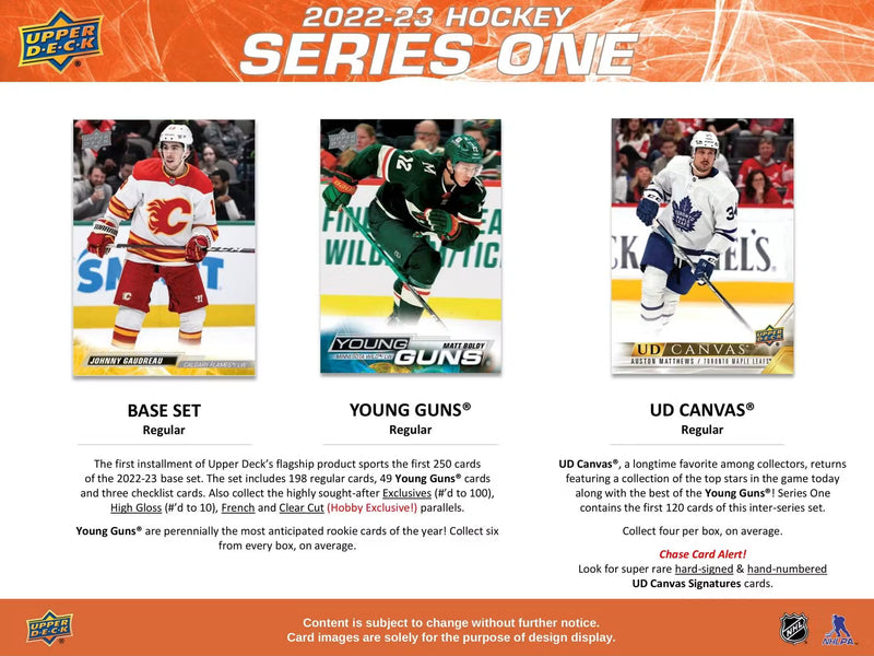 2022-23 Upper Deck Series One Hockey Hobby Pack