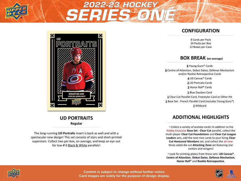 2022-23 Upper Deck Series One Hockey Hobby Pack