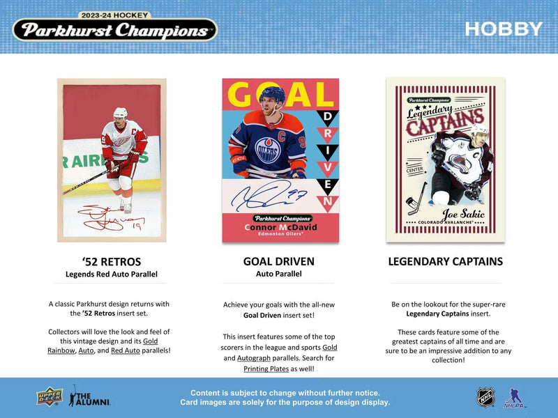 2023-24 Upper Deck Parkhurst Champions Hockey Hobby Pack | 8 Cards