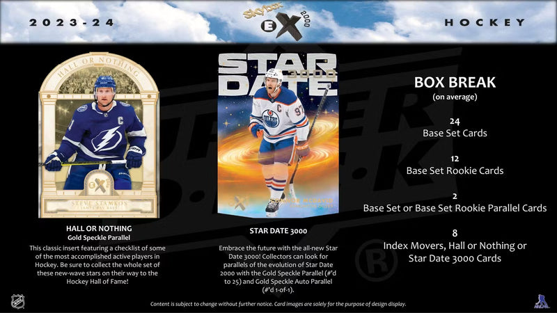 2023-24 Upper Deck Skybox E-X 2000 Hockey Hobby Pack | 2 Cards