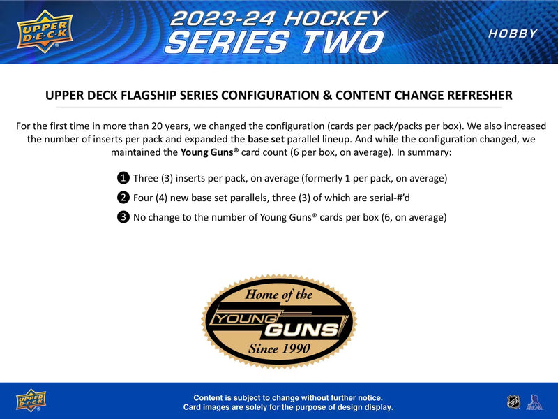2023-24 Upper Deck Series Two Hockey Hobby Pack