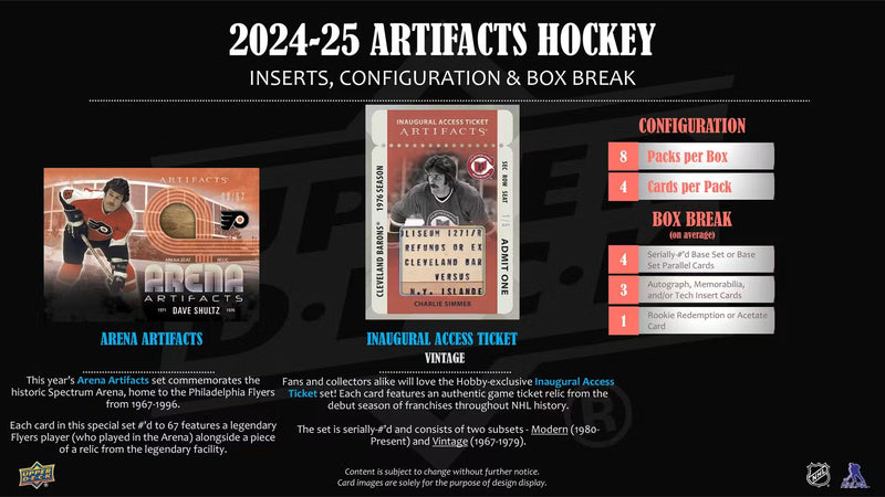 2024-25 Upper Deck Artifacts Hockey Hobby Pack