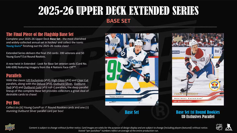 2025-26 Upper Deck Extended Series Hockey Hobby Pack