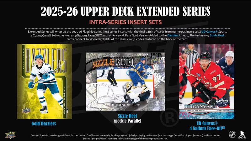 2025-26 Upper Deck Extended Series Hockey Hobby Pack