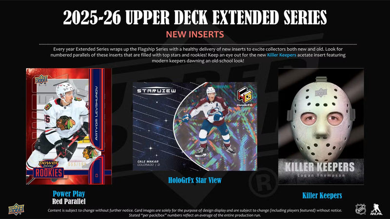 2025-26 Upper Deck Extended Series Hockey Hobby Pack