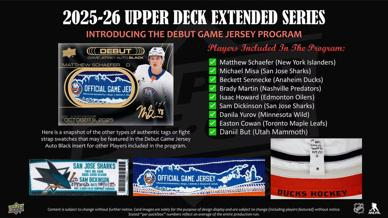 2025-26 Upper Deck Extended Series Hockey Hobby Pack