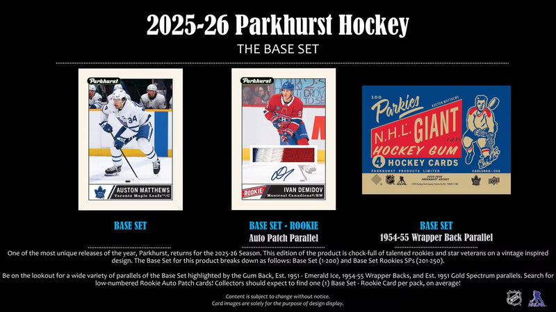2025-26 Upper Deck Parkhurst Hockey Hobby Pack