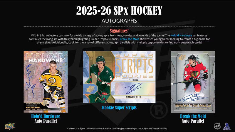 2025-26 Upper Deck SPx Hockey Hobby Pack