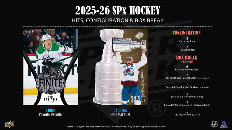 2025-26 Upper Deck SPx Hockey Hobby Pack