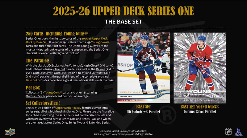 2025-26 Upper Deck Series One Hockey Hobby Box