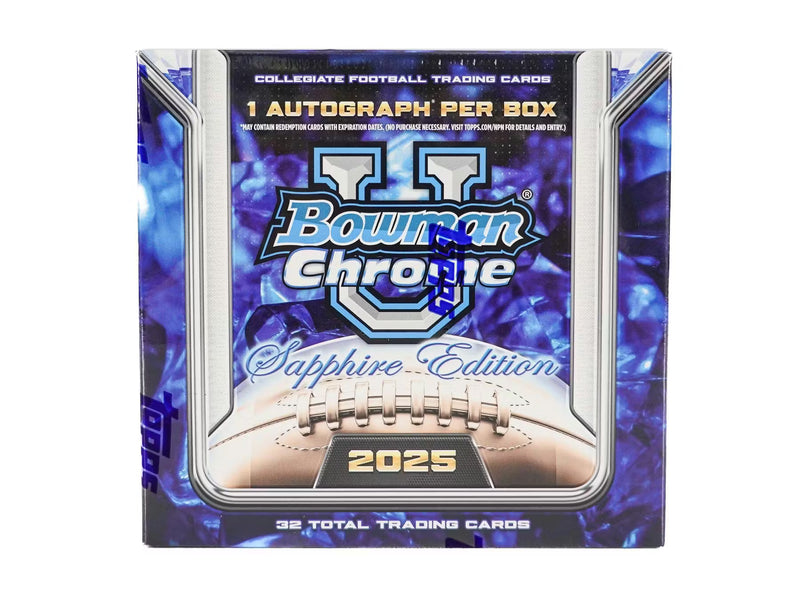 2025 Bowman U Chrome Sapphire Football Hobby Box Sealed