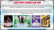 2026 Topps Stadium Club WWE Product overview and card examples