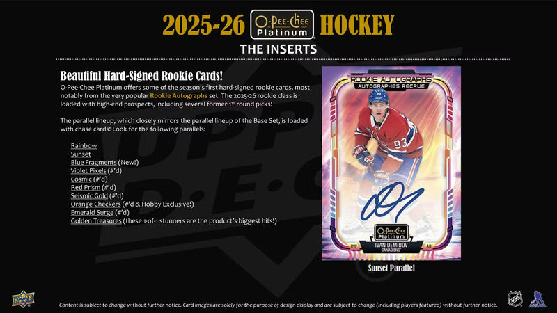2025-26 O-Pee-Chee Platinum Hockey Hobby Box