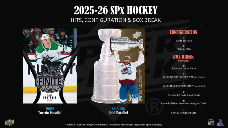2025-26 Upper Deck SPx Hockey Hobby Box
