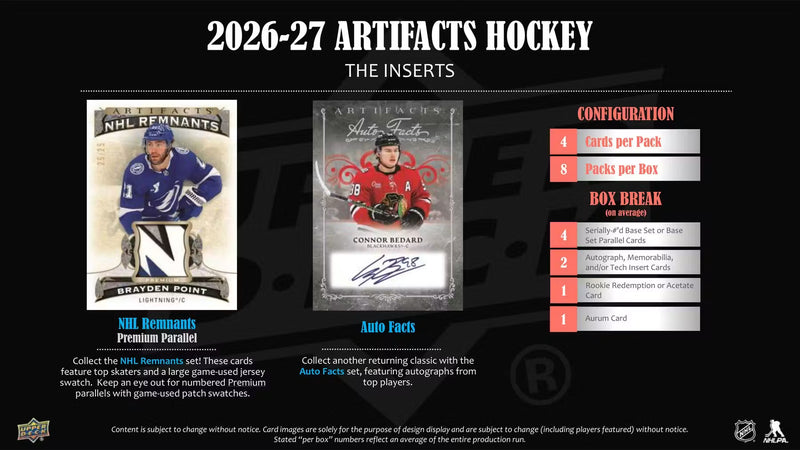 2026-27 Upper Deck Artifacts Hockey Hobby Pack