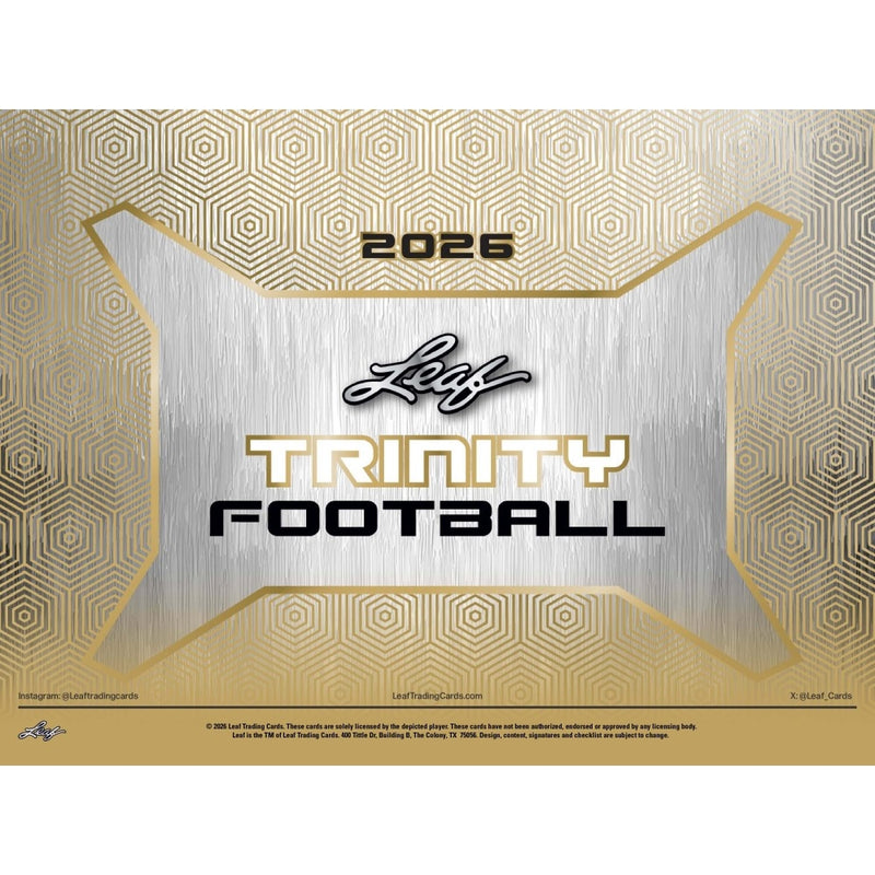 2026 Leaf Trinity Football Hobby Box (Pre-Order)