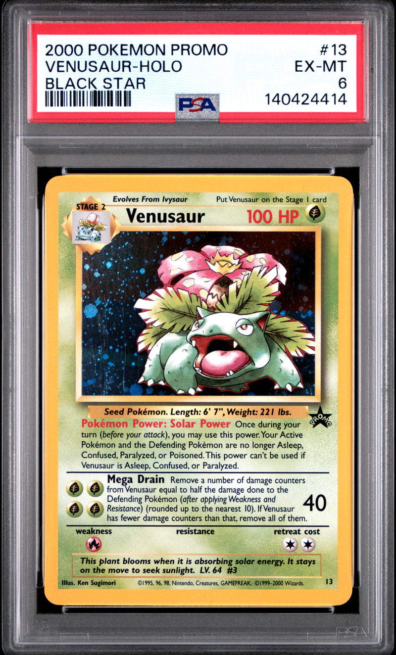2000 Pokemon Promo Black Star #13 Venusaur-Holo PSA 6