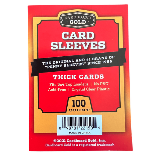 Cardboard Gold Thick Penny Sleeves – (200–2000 ct) – Free Shipping