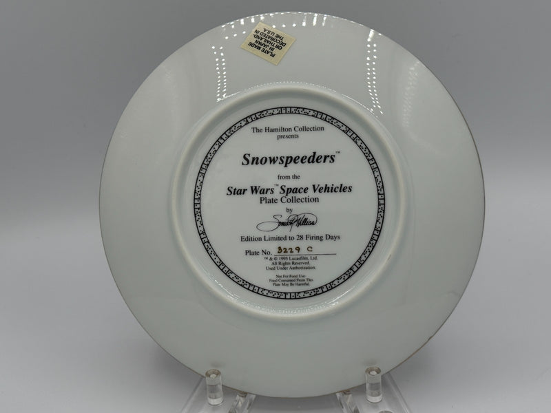 Hamilton Collection Plate Star Wars Space Collection Snowspeeders with COA