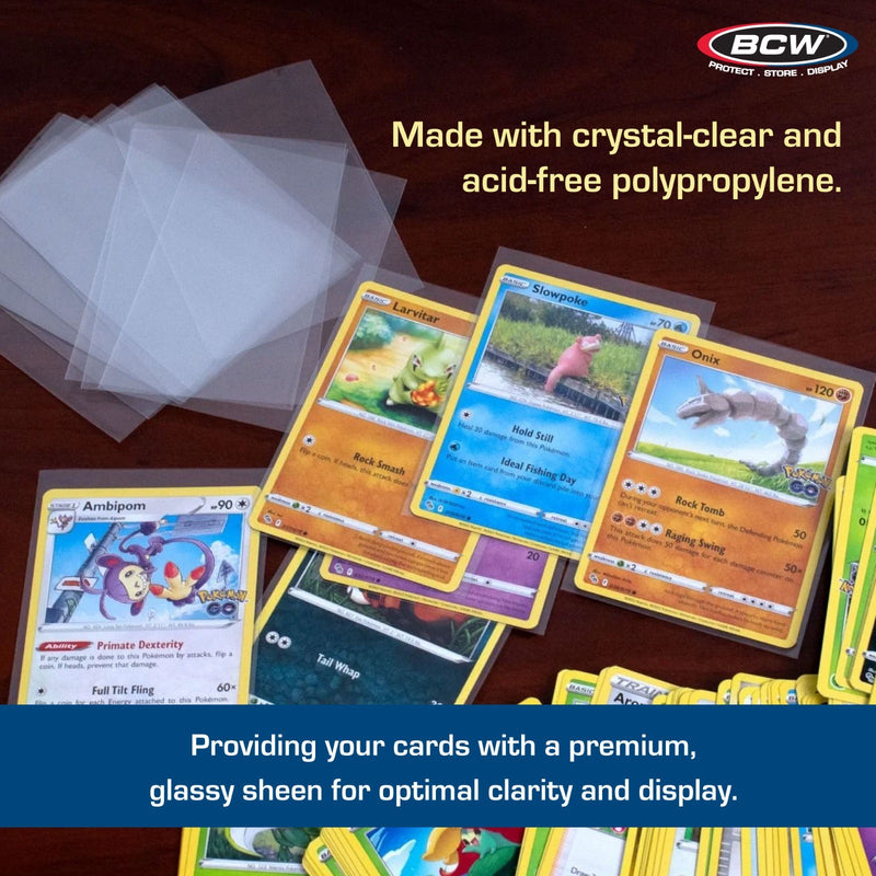 BCW Standard Penny Sleeves – Packs or Full Case (200–10000 ct) – Free Shipping