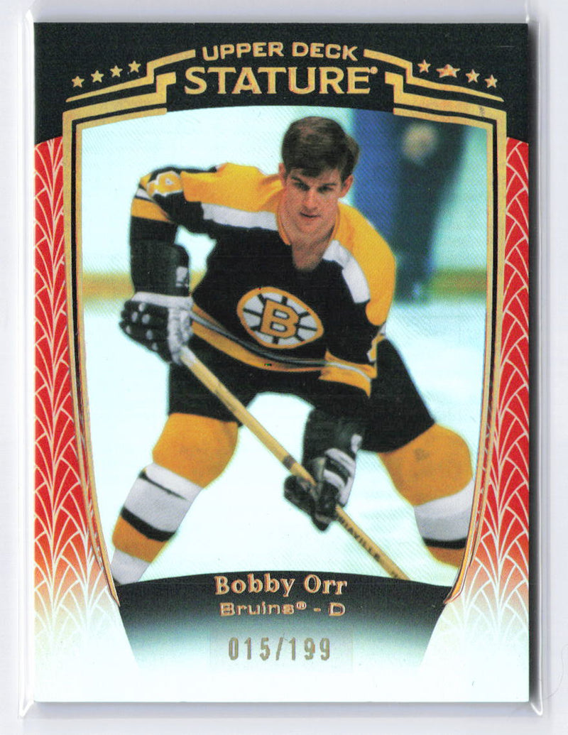 2024-25 Upper Deck Stature #29 Bobby Orr Orange #/199