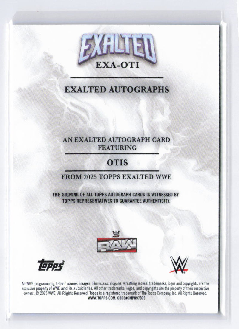 2025 Topps Exalted WWE #EXA-OTI Otis Exalted Autographs Aqua #/99