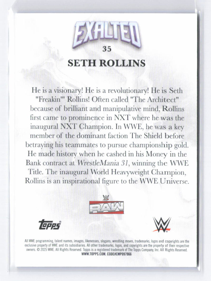 2025 Topps Exalted WWE #35 Seth Rollins