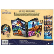 Back view of Disney Lorcana Collector Set Bundle: The First Chapter by Sheppy Cards, showcasing detailed card designs.
