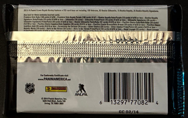 2013-14 Panini Hockey Crown Royale Hobby Pack (5 Cards)
