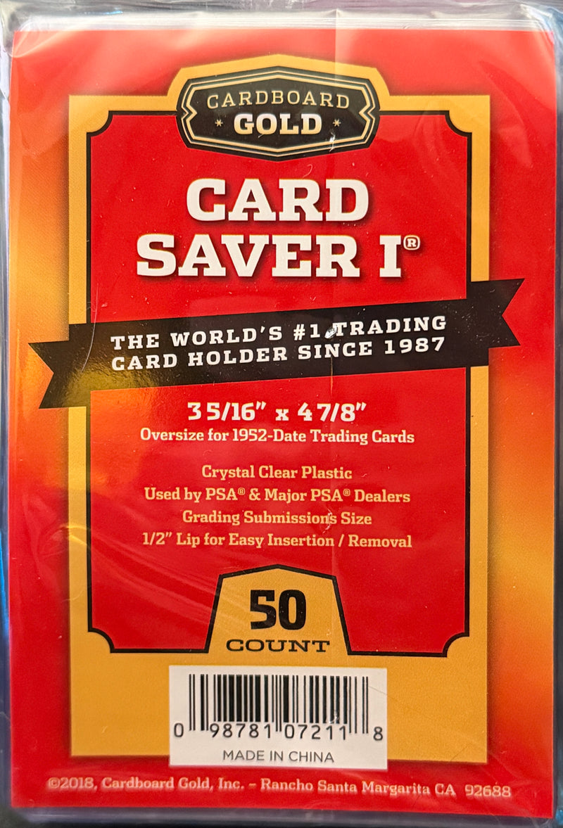 Card Saver 1 Semi-Rigid Card Holders 50 Count Pack PSA Grading Card Savers