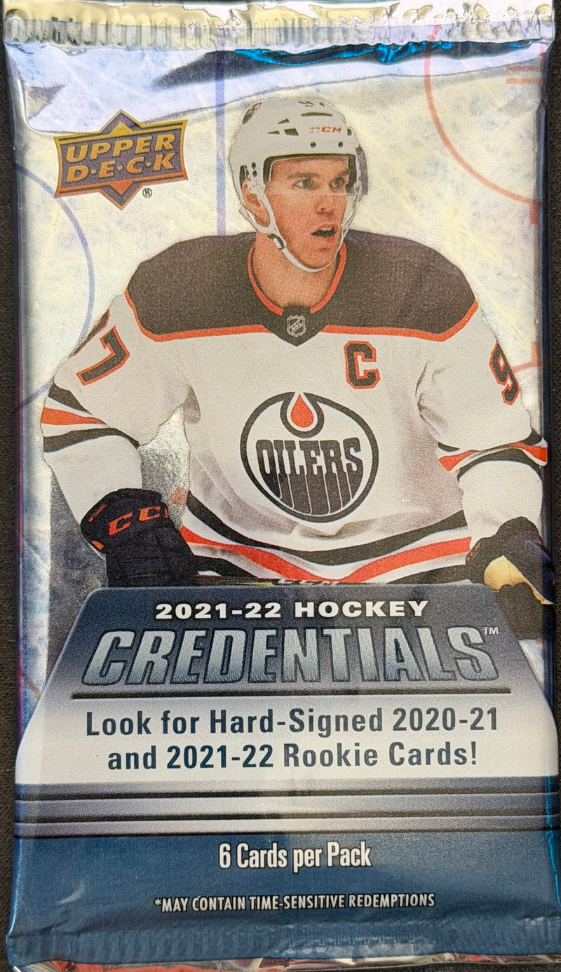 2021-22 Upper Deck Credentials Hockey Hobby Pack