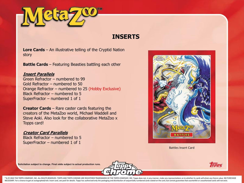 2023 Topps MetaZoo Chrome Hobby Box